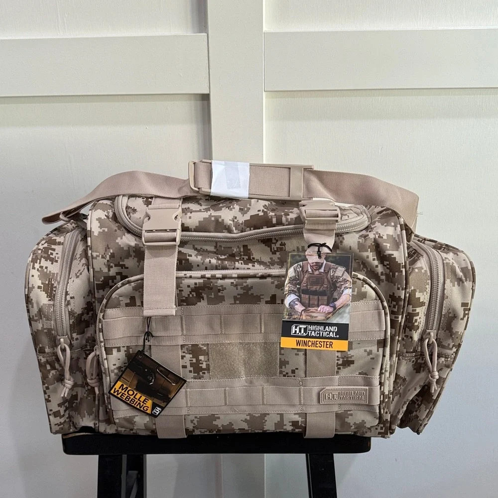 Highland Tactical - Desert Digi Camo Duffel Bag - Tan